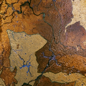 Gilded Steel/Chemical Patina